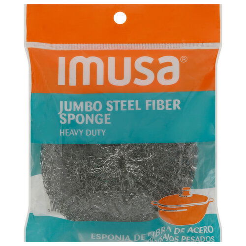 Imusa Sponge, Heavy Duty, Jumbo, Steel Fiber