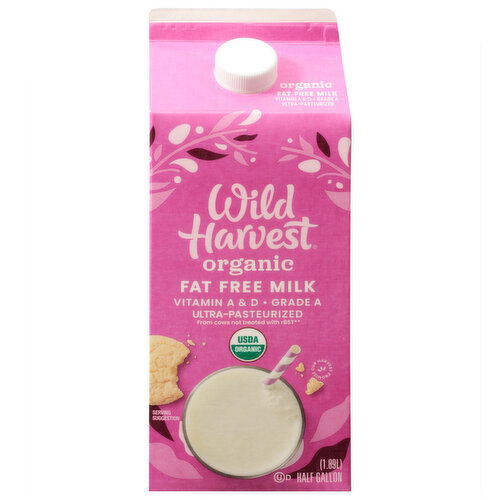 Wild Harvest Milk, Fat Free, Organic