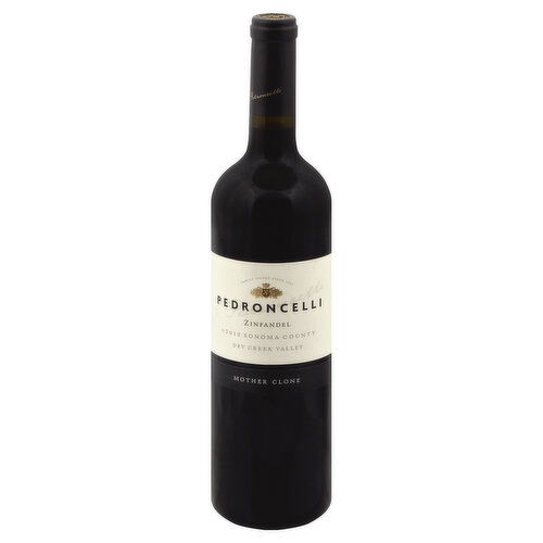 Pedroncelli Zinfandel, Mother Clone, Sonoma County, Dry Creek Valley, 2012