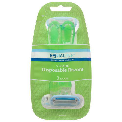 Equaline Razors, Disposable, 5 Blade