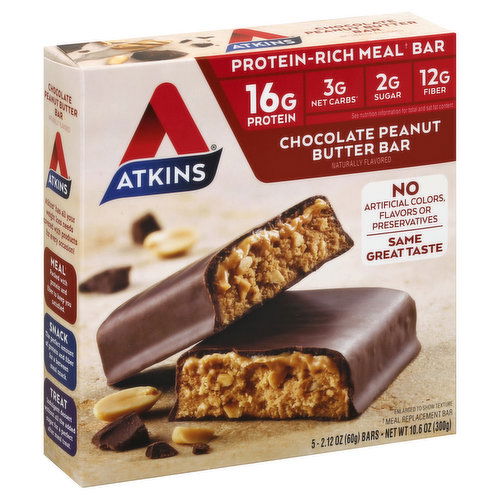 Atkins Meal Bar, Chocolate Peanut Butter Bar