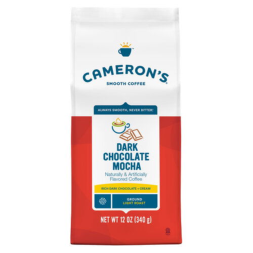 Cameron's Coffee Bag, Flavored, Dark Chocolate Mocha Light Roast Ground Coffee