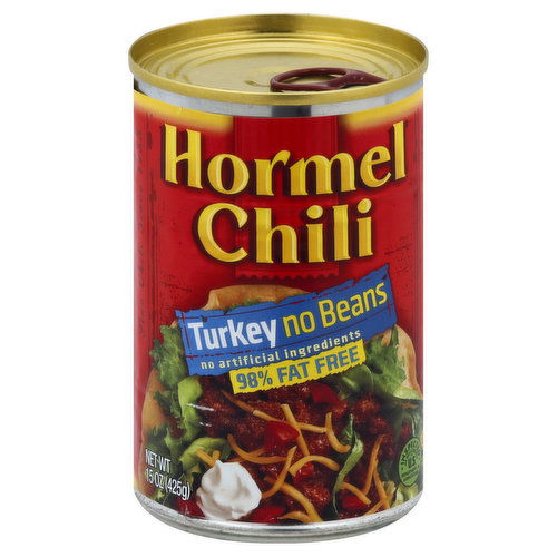 Hormel Chili, No Beans, 98% fat free, Turkey