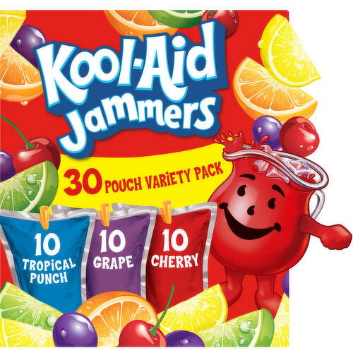 Kool-Aid Jammers Tropical Punch, Grape & Cherry Artificially Flavored Soft Drink Variety Pack