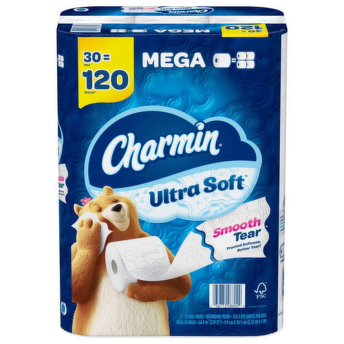 Charmin Ultra Soft Bathroom Tissue, Mega, 2-Ply