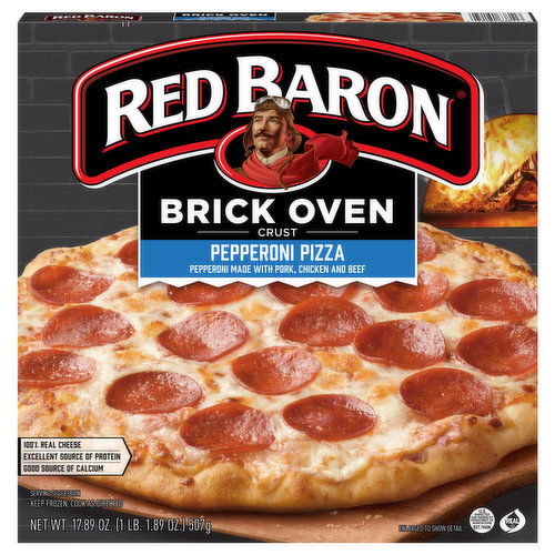 Red Baron Pizza, Brick Oven Crust, Pepperoni