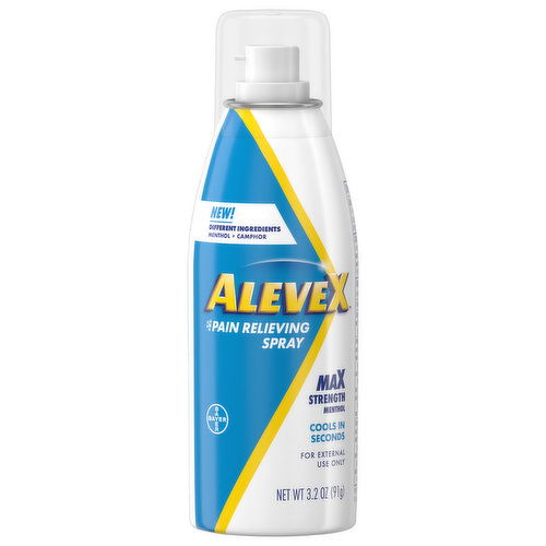 AleveX Pain Relieving Spray, Max Strength, Menthol