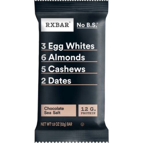 Rxbar Protein Bar, Chocolate Sea Salt