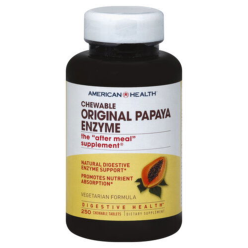 American Health Papaya Enzyme, Original, Chewable Tablets