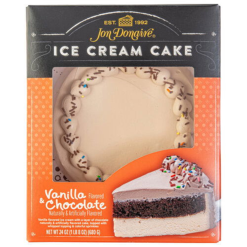Jon Donaire Ice Cream Cake, Vanilla & Chocolate