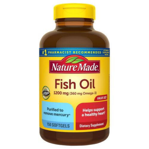 Nature Made Fish Oil, 1200 mg, Softgels, Value Size