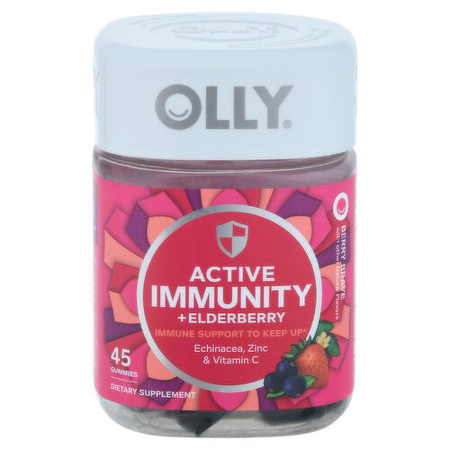 Olly Active Immunity + Elderberry, Gummies, Berry Brave