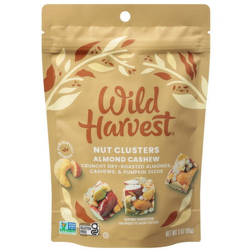 Wild Harvest Nut Clusters, Almond Cashew