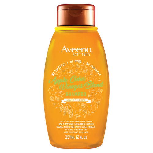 Aveeno Shampoo, Apple Cider Vinegar Blend, Clarify & Shine