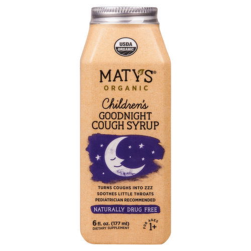 Maty's Cough Syrup, Organic, Children's, Goodnight, Ages 1+