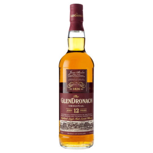 GlenDronach Original Aged 12 Years Scotch, Single Malt Scotch Whisky