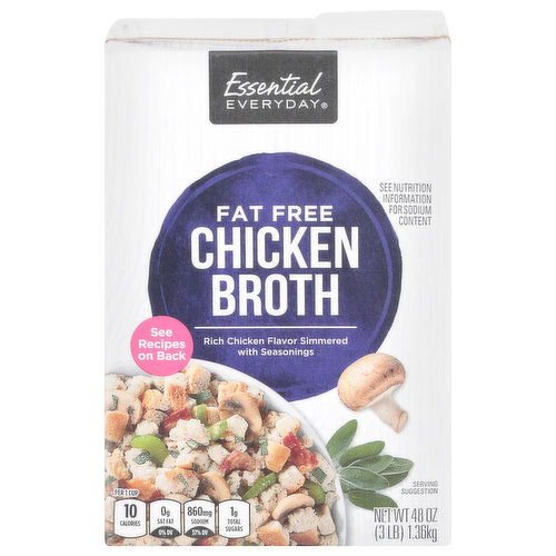 Essential Everyday Chicken Broth, Fat Free