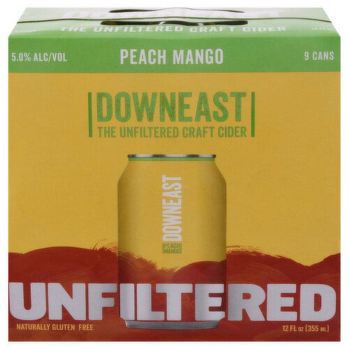 Downeast Unfiltered Peach Mango Craft Cider