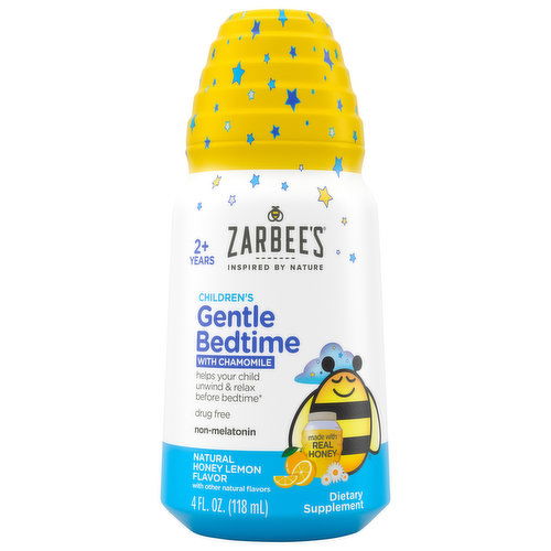 Zarbee's Gentle Bedtime, Children's, Chamomile & Magnesium, Natural Honey Lemon Flavor