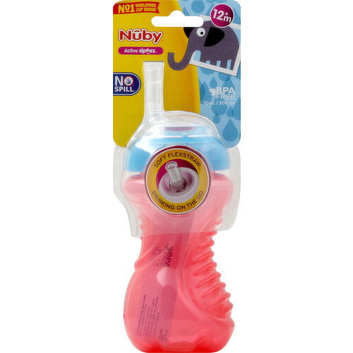 Nuby No Spill Cup, Active Sipeez, 12M+, 10 Ounce