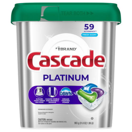 Cascade Platinum ActionPacs Fresh Scent Dishwasher Detergent