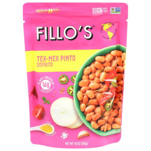 Fillos Beans and Sofrito, Tex-Mex Pinto, Medium