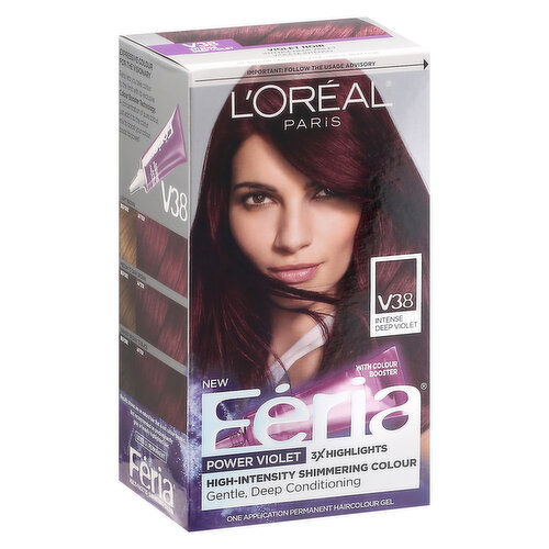 Feria Permanent Haircolour Gel, Intense Deep Violet V38