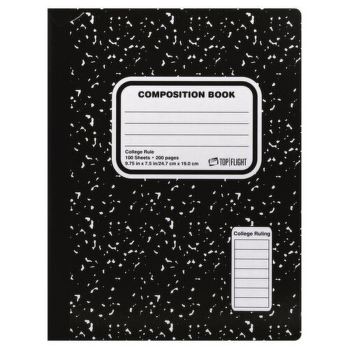 Top Flight Composition Book, College Rule, 100 Sheets