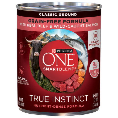 Purina One SmartBlend Dog Food, Adult, True Instinct, with Real Beef & Salmon