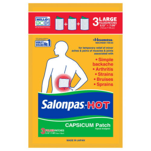 Salonpas-Hot Capsicum Patch, Folded, Large