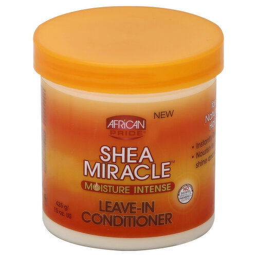 African Pride Shea Miracle Conditioner, Leave-In, Moisture Intense, for Natural Hair