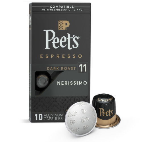 Peet's Coffee Nerissimo, Dark Roast, Aluminum Capsules