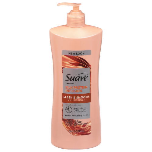 Suave Conditioner, Sleek & Smooth, Silk Protein Infusion