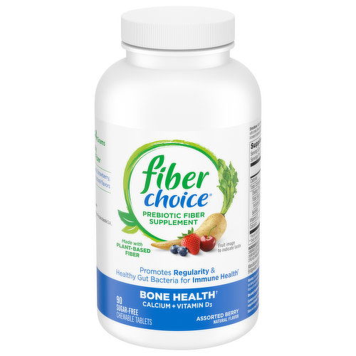 Fiber Choice Bone Health, Sugar-Free, Assorted Berry, Chewable Tablets