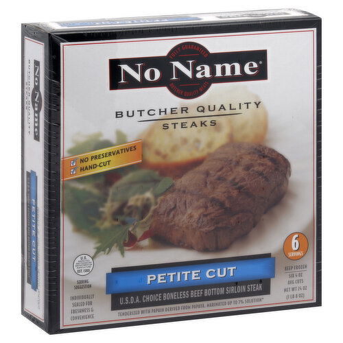 No Name Steaks Steaks, Butcher Quality, Petite Cut