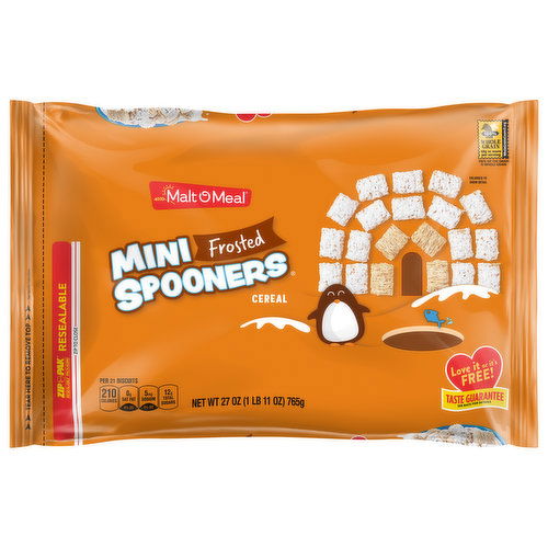 Malt O Meal Mini Spooners Cereal, Frosted