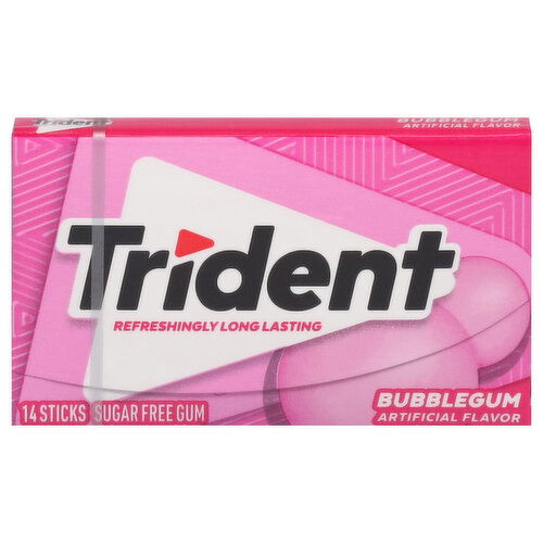 Trident Gum, Sugar Free, Bubblegum