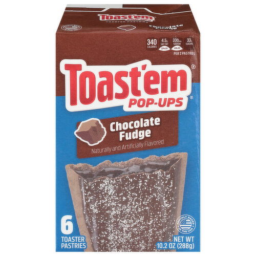 Toast'em Pop-ups Toaster Pastries, Chocolate Fudge