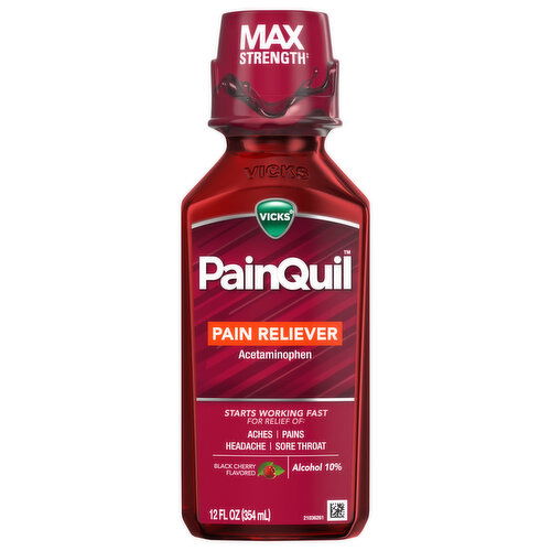 Vicks PainQuil Max Strength Black Cherry Flavored Pain Reliever