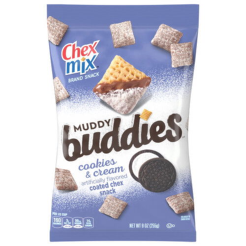 Chex Mix Muddy Buddies Chex Snack, Coated, Cookies & Cream