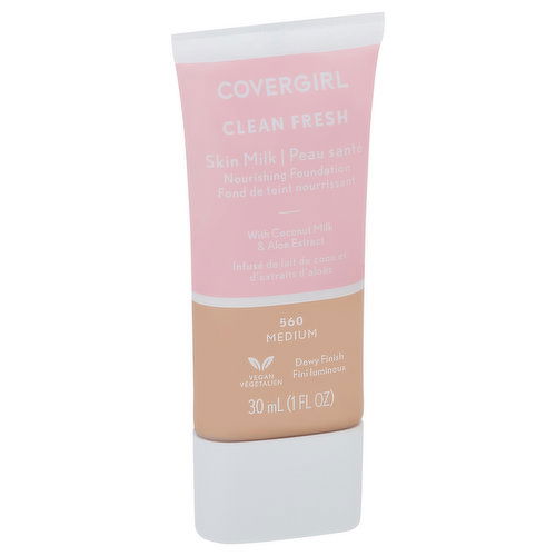 CoverGirl Clean Fresh Foundation, Nourishing, Skin Milk, Medium 560