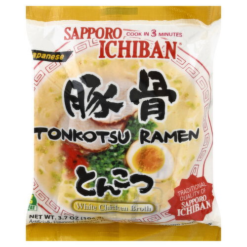 Sapporo Ichiban Tonkotsu Ramen, White Chicken Broth, Japanese