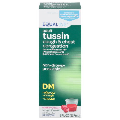 Equaline Cough & Chest Congestion, Raspberry Flavor, Tussin, Adult