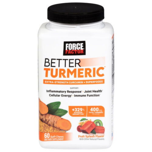 Force Factor Soft Chews Fruit Splash Flavor Better Turmeric