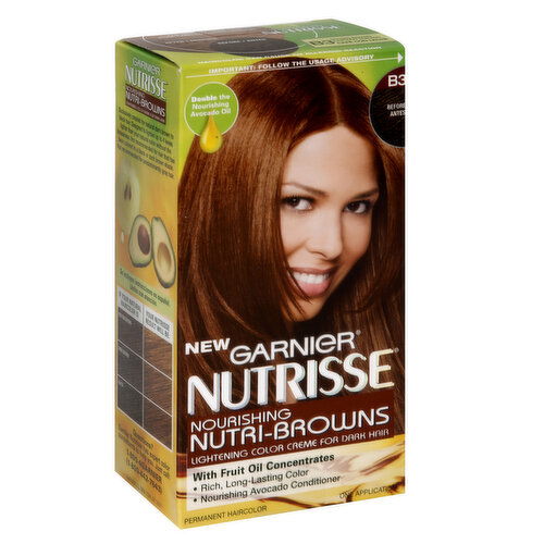 Nutrisse Nourishing Nutri-Browns Permanent Haircolor, Golden Brown B3