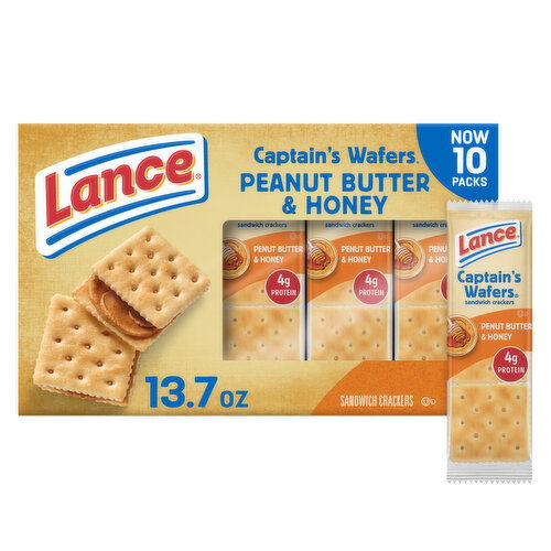 Lance® Captain's Wafers Captain's Wafers Peanut Butter and Honey Sandwich Crackers