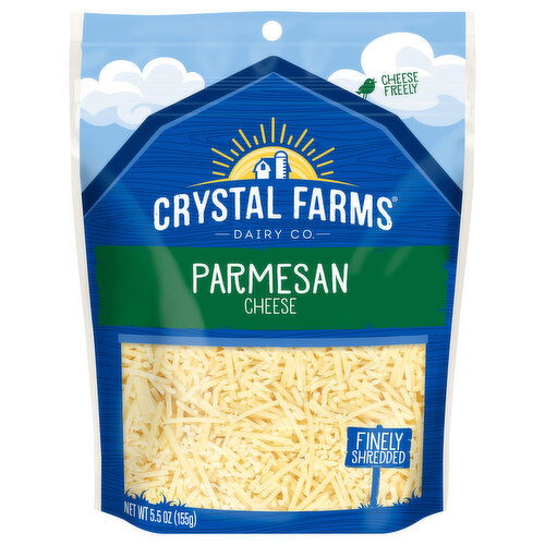 Crystal Farms Cheese, Parmesan, Finely Shredded