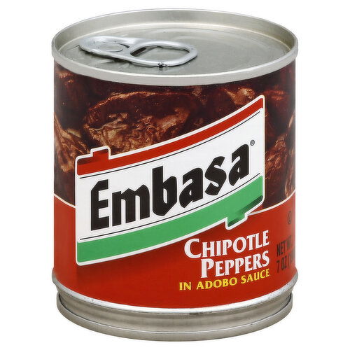 Embasa Peppers, Chipotle, in Adobo Sauce