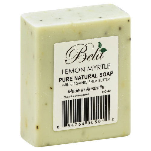 Bela Soap, Pure Natural, with Organic Shea Butter, Lemon Myrtle