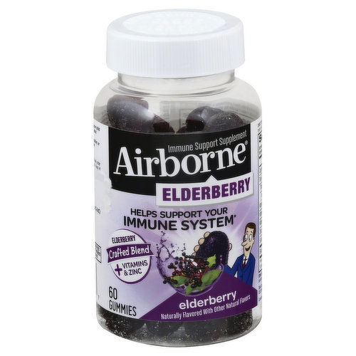 Airborne Immune Support, Elderberry, Gummies